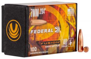 Federal FB284F1 Fusion Component 7mm .284 140 gr Fusion Soft Point 100 Per Box - FB284F1