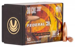 Federal FB308F4 Fusion Component 30 Caliber .308 180 GR Fusion Soft Point 50 Per Box - FB308F4 Federal FB308F4 Fusion Component 30 Caliber .308 180 GR Fusion Soft Point 50 Per Box - FB308F4
