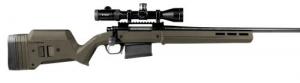 Magpul Hunter 700 Stock Fixed w/Aluminum Bedding & Adj Comb OD Green Synthetic for Remington 700 LA