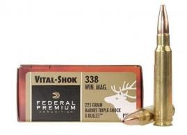 Federal 338 Winchester Magnum 225 Grain Barnes Triple Shock - P338K Federal 338 Winchester Magnum 225 Grain Barnes Triple Shock - P338K
