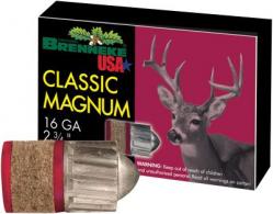 Brenneke Classic Magnum 16 Gauge 2.75" 1 oz Slug 5 Bx/ 50 Cs - SL162CLM Brenneke Classic Magnum 16 Gauge 2.75" 1 oz Slug 5 Bx/ 50 Cs - SL162CLM