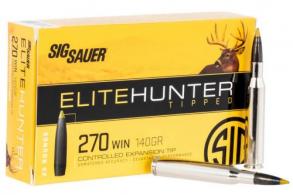 Sig Sauer Elite Hunter Tipped 270 Win 140 gr Controlled Expansion Tip 20 Bx/ 10 Cs - E270TH220