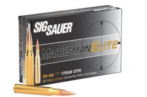 Sig Sauer 30-06 SPRG, 175GR, Elite Match Grade, OTM 20 Bx/ 10 Cs - E3006TH220