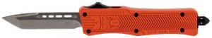 Cobra Tec Knives CTK-1 Small 2.75" Drop Point Plain D2 Steel Orange Aluminum Handle OTF