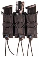 High Speed Gear TACO MOLLE Triple Pistol Magazine Pouch Black Nylon w/Polymer Divider - 11PT03BK High Speed Gear TACO MOLLE Triple Pistol Magazine Pouch Black Nylon w/Polymer Divider - 11PT03BK