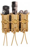 High Speed Gear TACO MOLLE Triple Pistol Magazine Pouch Coyote Brown Nylon w/Polymer Divider