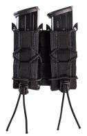 High Speed Gear TACO Double Pistol Belt Mount Magazine Pouch Black Nylon w/Polymer Divider - 13PT12BK