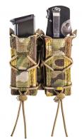 High Speed Gear TACO Double Pistol Belt Mount Magazine Pouch MultiCam Nylon w/Polymer Divider - 13PT12MC