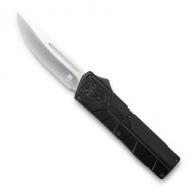 Cobra Tec Knives Lightweight 3.25" Drop Point Plain D2 Steel Black Aluminum Handle OTF - BCTLWDNS