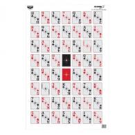 Birchwood Casey EZE-Scorer 52-Card Shoot-Up Paper 23" x 35" 52 Playing Cards 5 Pack