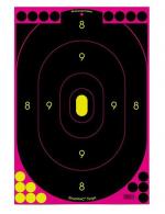 Birchwood Casey Shoot-N-C Silhouette Hanging Adhesive Paper Target Pink Target Paper w/Black Target 12" x 18" 100 Per Pack - 34633