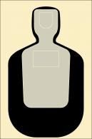 Action Target TQ-19 Qualification Target Silhouette Hanging Paper Target 24" x 45" 100 Per Box - TQ-19-100