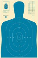 Action Target B-27EBLUE-100 B-27E Economy Silhouette Hanging Paper Target 23" x 35" 100 Per Box - B-27EBLUE-100