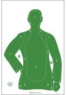 ACTION TARGET INC B-21E Qualification Target Paper 23" x 35" Silhouette Green 100 Per Box - B21EGREEN100