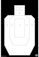 Action Target High Visibility IPSC/USPSA Silhouette Hanging Heavy Paper Target 23" x 35" 100 Per Box - IPSCPBKB100