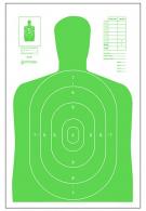 Action Target B27ELGR100 B-27E High Visibility Silhouette Paper Target 23" x 35" 100 Per Box - B27ELGR100