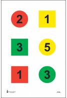 Action Target Discretionary Command Training 4-C Circle/Square Paper Target 23" x 35" 100 Per Box - DT4A100