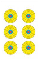 Action Target High Visibility Fluorescent 6 Bull's-Eye Bullseye Paper Target 17.50" x 23" 100 Per Box - PRBE6100 Action Target High Visibility Fluorescent 6 Bull's-Eye Bullseye Paper Target 17.50" x 23" 100 Per Box - PRBE6100