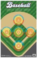 Action Target Action Baseball Baseball Hanging Paper Target 23" x 35" 100 Per Box - GSBASE100