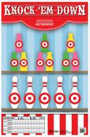 ACTION TARGET INC GS-CARBTTL-100100 Action Knock-'Em-Down Hanging Paper 23" x 35" Bottles/Pins Multi 100 Per Box - GSCARBTTL100