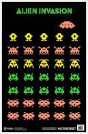 ACTION TARGET INC GS-ALIENIN-100 Action Alien Invasion Hanging Paper 23" x 35" Aliens Black/Green/Peach/Yellow 100 Per Box - GSALIENIN100