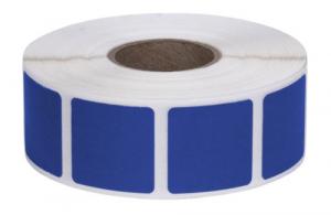 ACTION TARGET INC Square Target Pasters 7/8" 1000 Per Roll Blue - PAST/TXBL