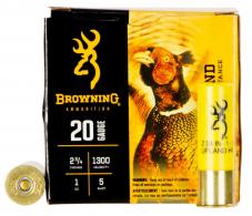 Browning Ammo BXD Upland 20 Gauge 2.75" 1 oz 5 Shot 25 Bx/ 10 Cs - B193512025 Browning Ammo BXD Upland 20 Gauge 2.75" 1 oz 5 Shot 25 Bx/ 10 Cs - B193512025