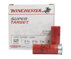 Winchester Super Target 12 Gauge Ammo 2.75" 1 1/8 oz #8 Shot 25 round box - TRGT128 Winchester Super Target 12 Gauge Ammo 2.75" 1 1/8 oz #8 Shot 25 round box - TRGT128