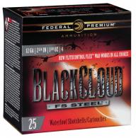 Federal Black Cloud FS Steel 12 Gauge 2.75" 1 1/8 oz 4 Shot 25 Bx/ 10 Cs - PWBX1474 Federal Black Cloud FS Steel 12 Gauge 2.75" 1 1/8 oz 4 Shot 25 Bx/ 10 Cs - PWBX1474
