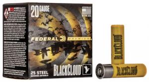 Federal  Black Cloud FS Steel 20 Gauge  Ammo 3" 1oz  #2 shot 25 Round Box - PWBX2092