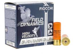 Fiocchi High Velocity Lead Shot 12 Gauge Ammo 1 1/4 oz # 7.5 25 Round Box - 12HV75 Fiocchi High Velocity Lead Shot 12 Gauge Ammo 1 1/4 oz # 7.5 25 Round Box - 12HV75
