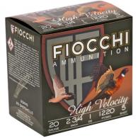 Fiocchi High Velocity Upland Shotshells 20ga 2-3/4 in 1oz #5 1220 fps 25/ct - 20HV5 Fiocchi High Velocity Upland Shotshells 20ga 2-3/4 in 1oz #5 1220 fps 25/ct - 20HV5