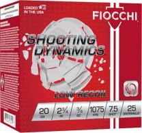 Fiocchi Exacta Target Low Recoil 20 GA 2.75" 3/4 oz 7.5 Round 25 Bx/ 10 Cs - 20LITE75 Fiocchi Exacta Target Low Recoil 20 GA 2.75" 3/4 oz 7.5 Round 25 Bx/ 10 Cs - 20LITE75