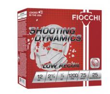 Fiocchi 12GA 2 3/4" 7/8oz #7.5 Low Recoil Trainer 25RD - 1278OZ75