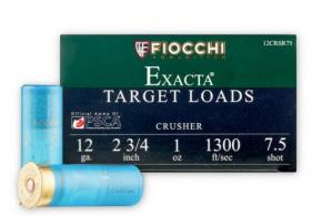 Fiocchi Exacta Target Super Crusher 12 Gauge 2.75" 1 oz 7.5 Shot 25 Bx/ 10 Cs - 12SCRS75