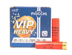 Fiocchi VIP Heavy 28ga Shotshells 2-3/4" 3/4oz 7 Shot 1300 fps 25rd Box - 28VIPH75 Fiocchi VIP Heavy 28ga Shotshells 2-3/4" 3/4oz 7 Shot 1300 fps 25rd Box - 28VIPH75