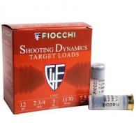 Fiocchi Shooting Dynamics Target Load  12 Gauge Ammo 1oz  2.75" #7.5 shot 25 Round Box - 12SD1L75