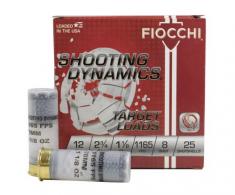Fiocchi 12SD18L8 Shooting Dynamics Target Load 12 Gauge 2.75" 1 1/8 oz 8 Shot 25 Bx/ 10 Cs - 12SD18L8