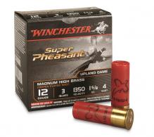 Winchester Ammo Super Pheasant Magnum High Brass 12 Gauge 3" 1 5/8 oz 4 Shot 25 Bx/ 10 Cs - X123PH4 Winchester Ammo Super Pheasant Magnum High Brass 12 Gauge 3" 1 5/8 oz 4 Shot 25 Bx/ 10 Cs - X123PH4