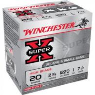 Winchester Ammo Super X High Brass 20 Gauge 2.75" 1 oz 7.5 Shot 25 Bx/ 10 Cs - X207 Winchester Ammo Super X High Brass 20 Gauge 2.75" 1 oz 7.5 Shot 25 Bx/ 10 Cs - X207