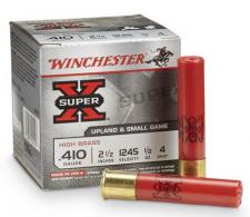 Winchester  Super X High Brass 410 Gauge Ammo 2.50" 1/2oz #4 Shot 25rd box