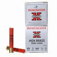 Winchester Super X High Brass 410 Gauge Ammo 3" 11/16 oz #4 Shot 25rd box - X4134 Winchester Super X High Brass 410 Gauge Ammo 3" 11/16 oz #4 Shot 25rd box - X4134
