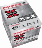 Winchester Super X High Brass 410 Gauge Ammo 3" 11/16 oz #6 Shot 25rd box - X4136 Winchester Super X High Brass 410 Gauge Ammo 3" 11/16 oz #6 Shot 25rd box - X4136