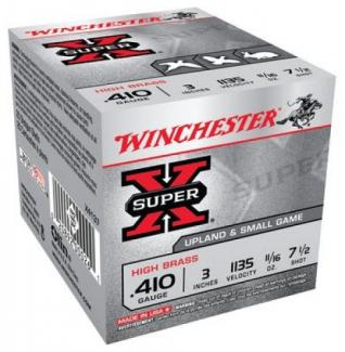 Winchester  Super X High Brass 410 Gauge 3" 11/16 oz #7.5 Shot 25rd box - X4137