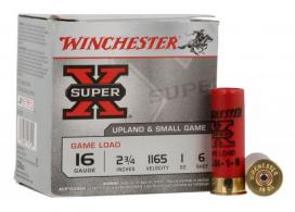 Main product image for Winchester Ammo Super X Game Load 16 Gauge 2.75" 1 oz 6 Shot 25 Bx/ 10 Cs