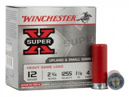 Winchester Ammo Super X Heavy Game Load 12 GA 2.75" 1 1/8 oz 4 Round 25 Bx/ 10 Cs - XU12H4 Winchester Ammo Super X Heavy Game Load 12 GA 2.75" 1 1/8 oz 4 Round 25 Bx/ 10 Cs - XU12H4