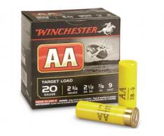 Winchester Ammo AA Target 20 Gauge 2.75" 7/8 oz 9 Shot 25 Bx/ 10 Cs - AA209 Winchester Ammo AA Target 20 Gauge 2.75" 7/8 oz 9 Shot 25 Bx/ 10 Cs - AA209