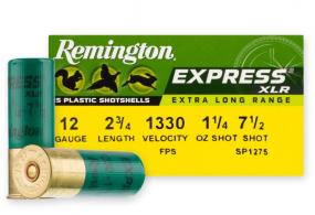 Remington Ammunition Express XLR 12 Gauge 2.75" 1 1/4 oz 7.5 Shot 25 Bx/ 10 Cs - 20151 Remington Ammunition Express XLR 12 Gauge 2.75" 1 1/4 oz 7.5 Shot 25 Bx/ 10 Cs - 20151