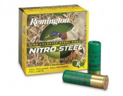 Remington Ammunition Nitro Steel 12 GA 3" 1 3/8 oz 4 Round 25 Bx/ 10 Cs - 20864 Remington Ammunition Nitro Steel 12 GA 3" 1 3/8 oz 4 Round 25 Bx/ 10 Cs - 20864
