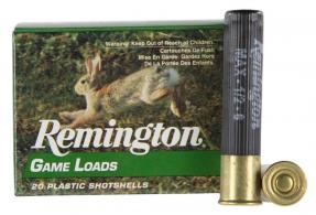 Remington Ammunition Lead Game Loads 410 Gauge 2.5" 1/2 oz 6 Shot 20 Bx/ 10 Cs - 20014